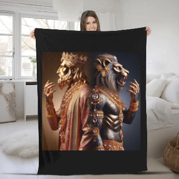 Discover Beast king Fleece Blankets