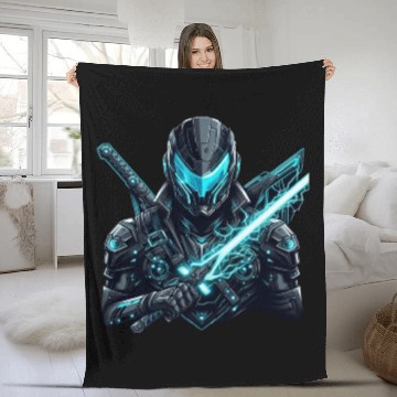 Discover The Midnight Knight Fleece Blankets