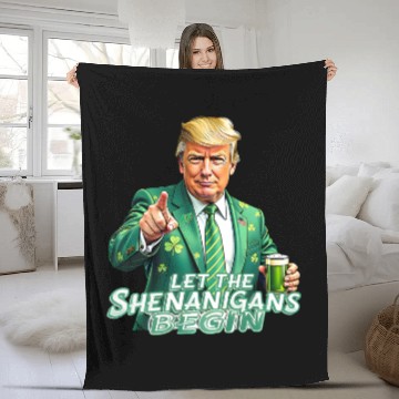 Discover Trump St. Patrick’s Day Fleece Blankets – Irish Party Fleece Blankets