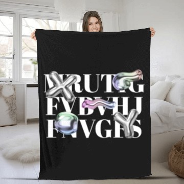 Discover Urban Stack Typography Fleece Blankets