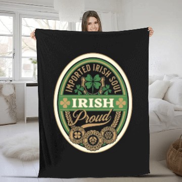 Discover Kiss Me Im Irish 2025 Fleece Blankets