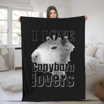 Discover I love Capybara lovers ! Fleece Blankets