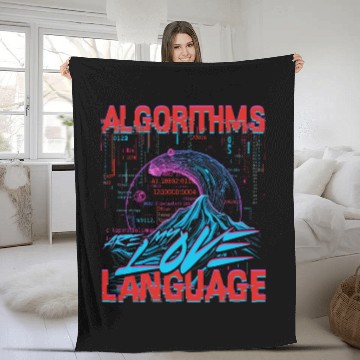 Discover Computer Linguist Algorithms Are My Love Language Fleece Blankets