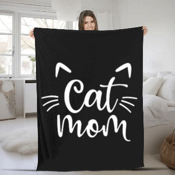 Discover Cat Mom Fleece Blankets - Cute Mother's Day Fleece Blankets