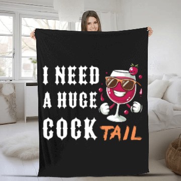 Discover drinking, funny, huge, cocktail, adult, humor, Fleece Blankets