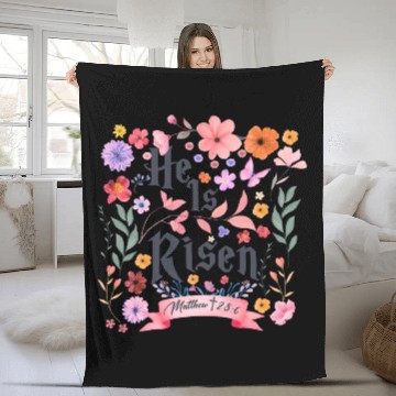 Discover He Is Risen Fleece Blankets