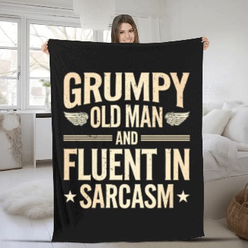 Discover Grumpy Old Man Fleece Blankets