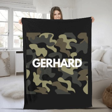 Discover Gerhard Name Fleece Blankets Men Good Quality Camouflage