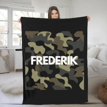 Discover Frederik Name Fleece Blankets Men Good Quality Camouflage