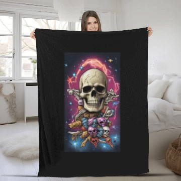 Discover Rock & Roll Rebel Tees Fleece Blankets