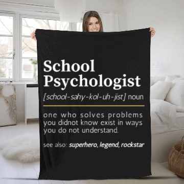 Discover School Psychologist noun Fleece Blankets