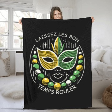 Discover Mardi Gras Laissez Les Bon Temps Rouler Fleece Blankets