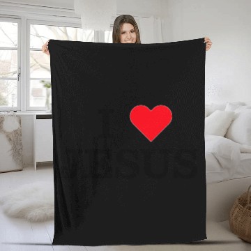 Discover I Heart Jesus Fleece Blankets