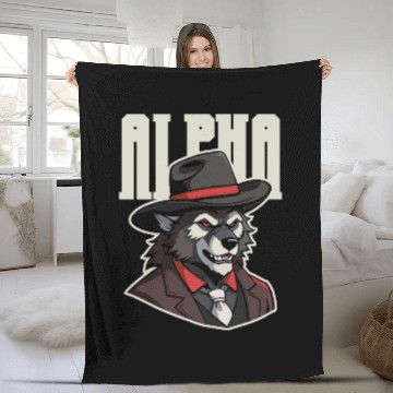 Discover Alpha Wolf – No Beta Behavior Fleece Blankets