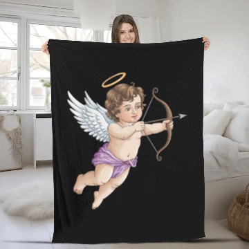 Discover Cupid Angel Fleece Blankets