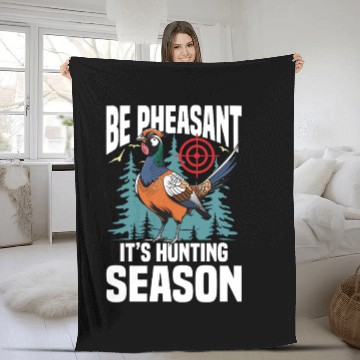Discover Pheasant Hunting for Hunters Fleece Blankets