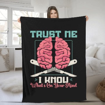 Discover Neurosurgeon Trust Me I Know What's Brain Doctor Fleece Blankets