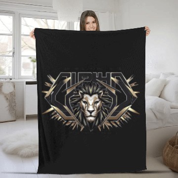 Discover The Eternal King: Alpha & Omega Fleece Blankets