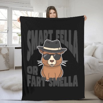 Discover Smart Fella or Fart Smella – Capybara Knows Best Fleece Blankets