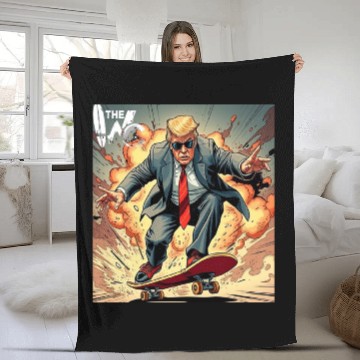 Discover TRUMPS SKATEBOARDING 2 Fleece Blankets