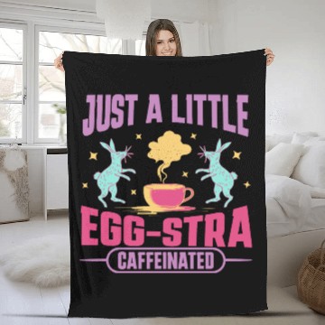 Discover Coffee lover Easter bunny Fleece Blankets gift
