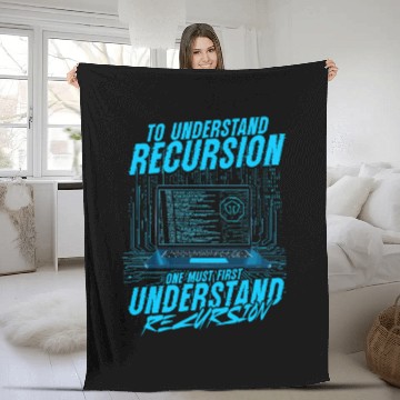 Discover Theoretical Computer Scientist Recursion Fleece Blankets