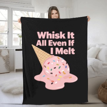 Discover Whisk It All – Cute Ice Cream & Baking Pun Fleece Blankets