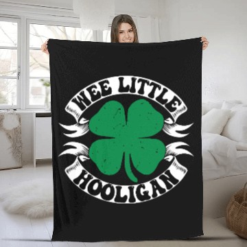 Discover Wee Little Hooligan Cute St. Patrick's Day Irish S Fleece Blankets