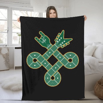 Discover Celtic Knot Guitar | St. Patrick’s Day Fleece Blankets