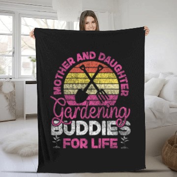 Discover Plant Lover Gardening Mom Daughter Fleece Blankets