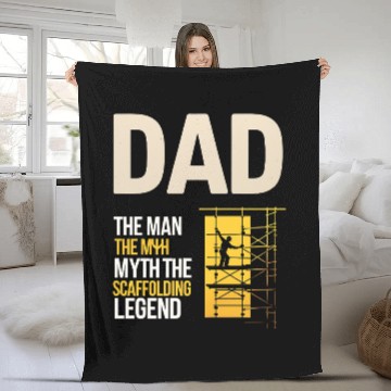 Discover Scaffolder Scaffold Scaffolding Dad Fathers day Fleece Blankets