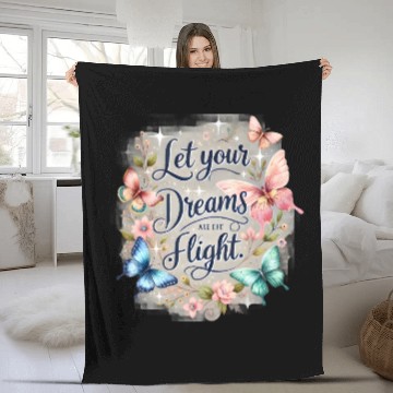 Discover Let Your Dreams Take Flight – Enchanting Butterfly Fleece Blankets