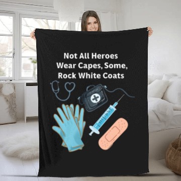 Discover Not All Heroes Wear Capes Doctor appreciation Fleece Blankets