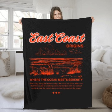 Discover East Coast Origins Fleece Blankets – Ocean Serenity Design