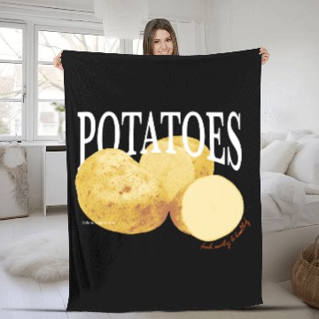 Discover Earthy Potato Graphic Fleece Blankets