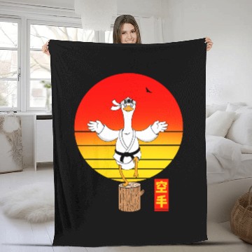 Discover Karate Goose Fleece Blankets