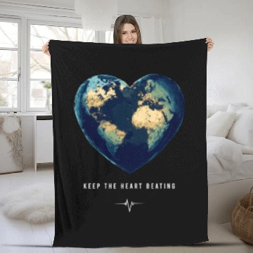 Discover Keep the Heart Beating Earth Earth Day Environment Fleece Blankets