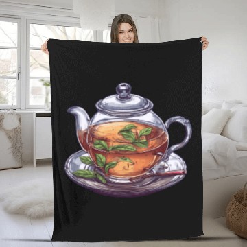 Discover Serene Tea Time Fleece Blankets