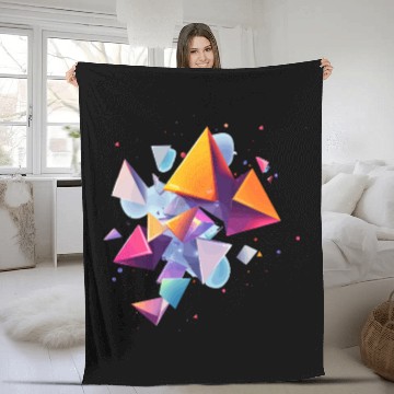 Discover Creative colorful shapes Fleece Blankets