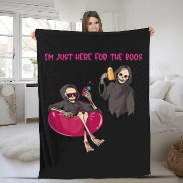 Discover I Am Here Just for the Boos Funny Ghost Fleece Blankets