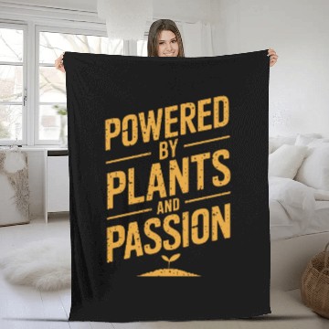 Discover Powered By Plants And Passion Vegan Vegetarian Fleece Blankets
