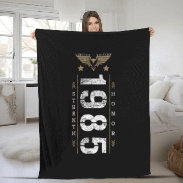Discover Limited Edition 1985 Strength and Honor Birthday Fleece Blankets