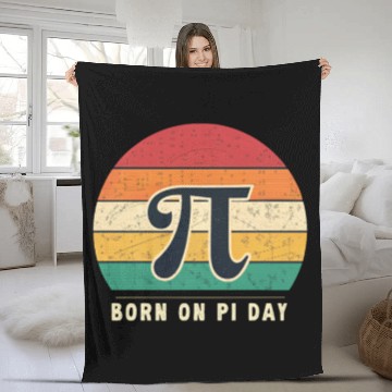 Discover Retro Vintage Born in March Pi Day Fleece Blankets | Funny