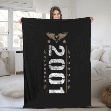 Discover Limited Edition 2001 Strength and Honor Birthday Fleece Blankets