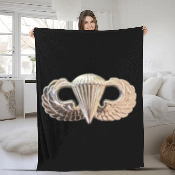 Discover Airborne Wings gift for your favorite veteran. Fleece Blankets