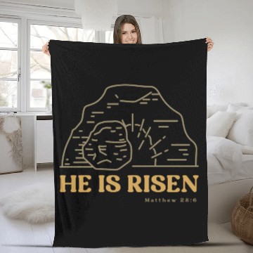Discover He Is Risen Fleece Blankets