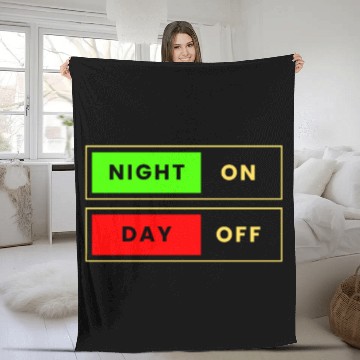 Discover Night On Day Off Fleece Blankets