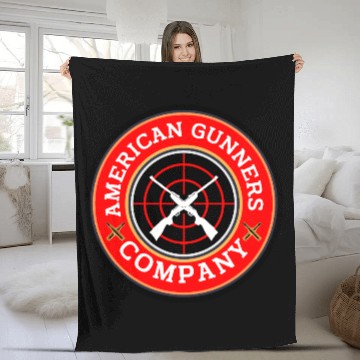 Discover american gunners company Fleece Blankets