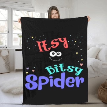 Discover The Itsy Bitsy Spider – Whimsical Nursery Rhyme Fleece Blankets