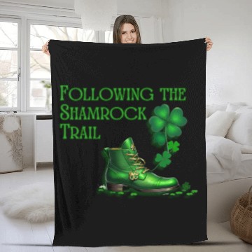 Discover St. Patrick's Day - Following the Shamrock Trail Fleece Blankets